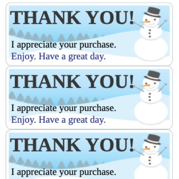Thank You Stickers Order Shipping Labels Box Mailing Label Sticker - Picture 1 of 2